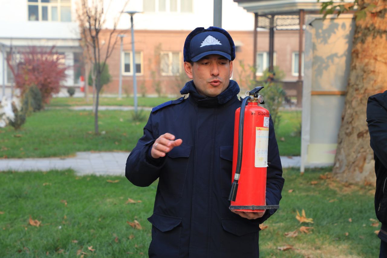 Toshkent arxitektura-qurilish universitetida is gazidan zaharlanishning oldini olishga bag‘ishlangan nazariy va amaliy mashg‘ulot o'tkazildi